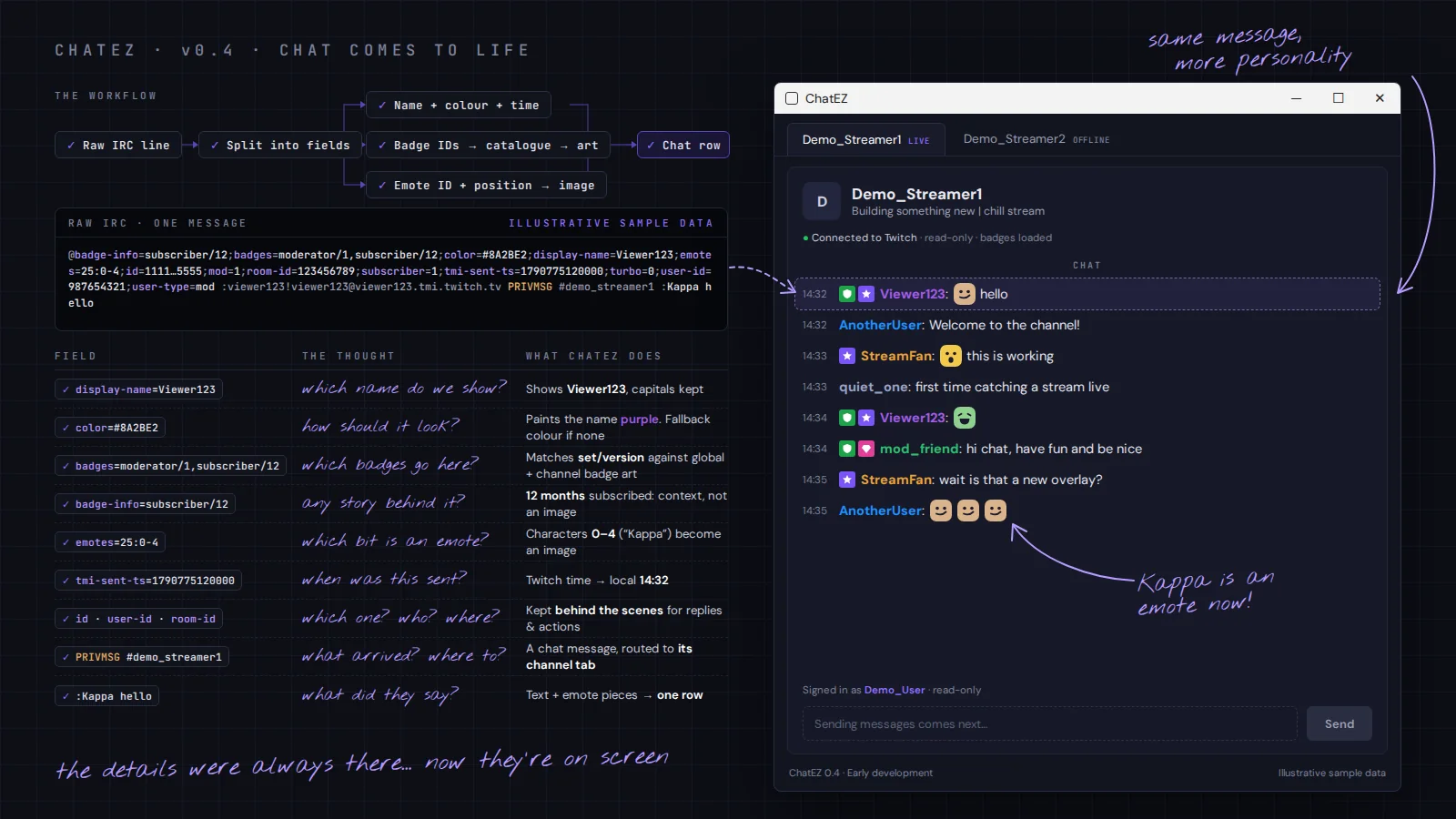 Dev log v0.4: Chat comes to life