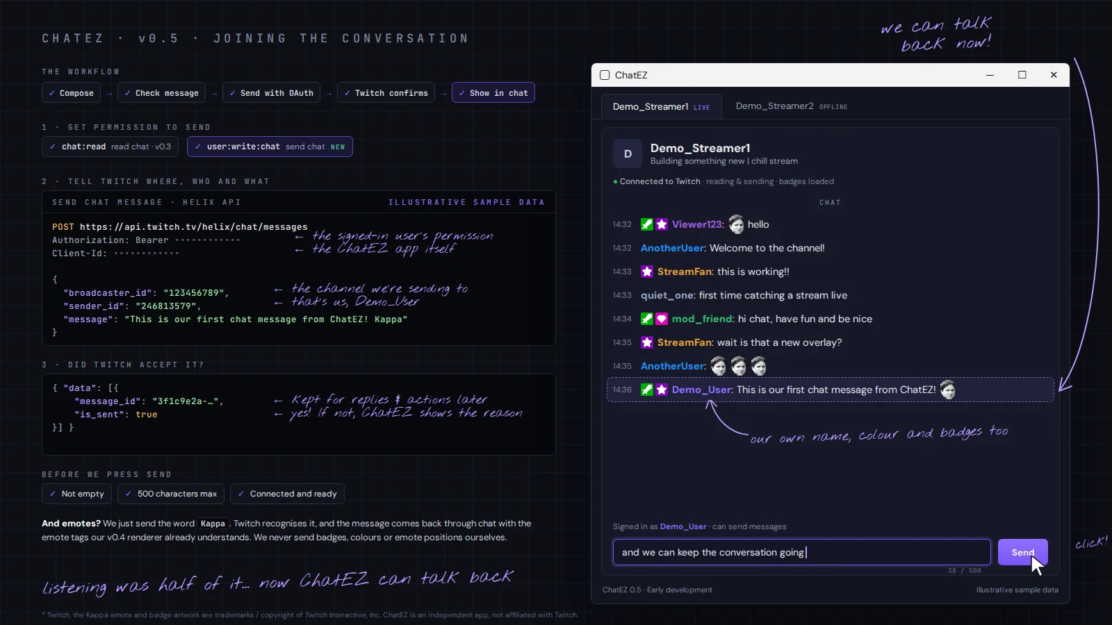 Dev log v0.5: Joining the conversation