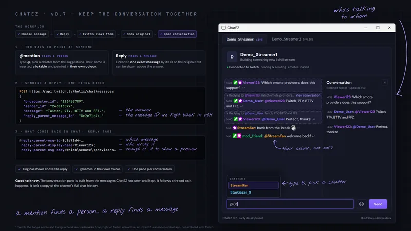 Dev log v0.7: Keep the conversation together